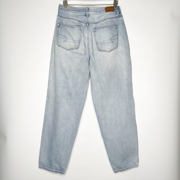 American Eagle Relaxed Mom Jeans Ripped 100% Cotton - Picture 5 of 7